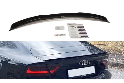 Накладка сплиттер на спойлер багажника на Audi A7 S-Line ДОрестайл